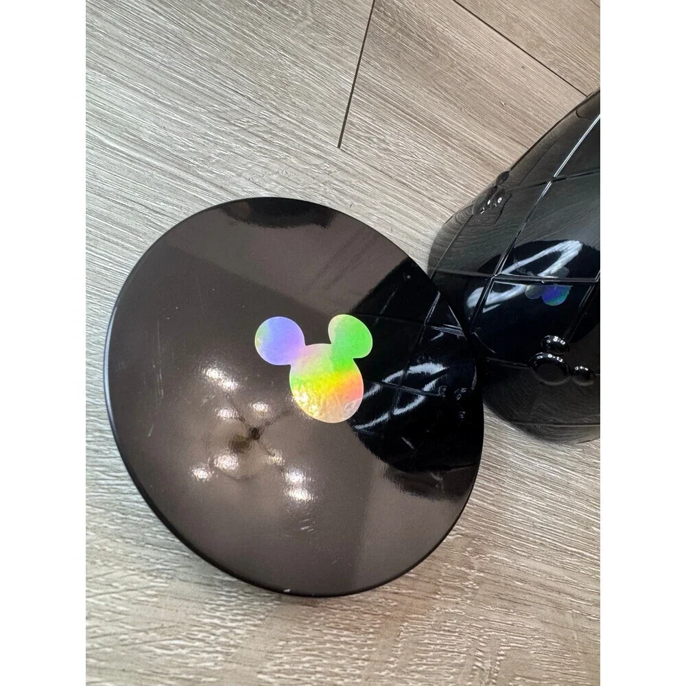 Disney Mickey Mouse Black Candle With Lid Holographic Detail 10 oz Black Currant - Picture 3 of 4